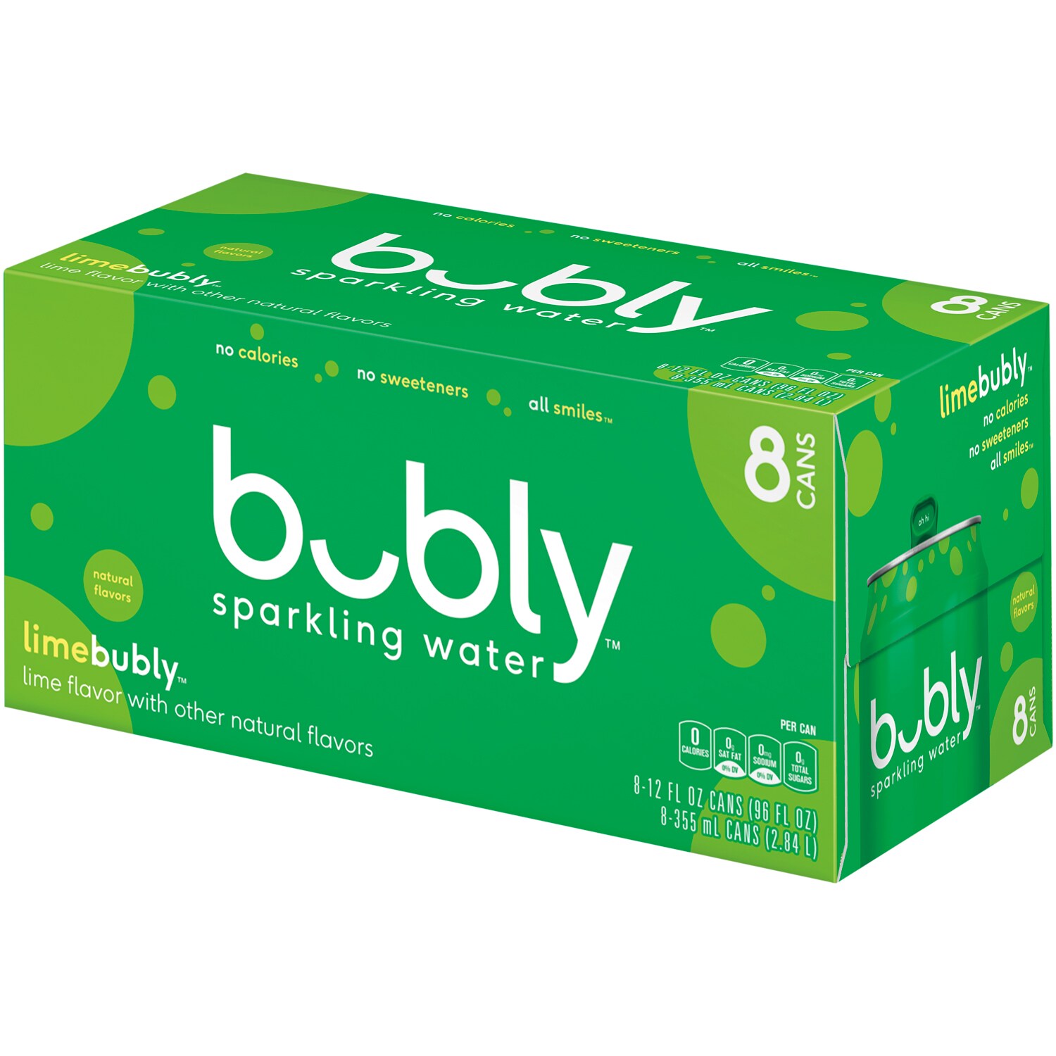 Bubly Sparkling Water, Lime, Cans