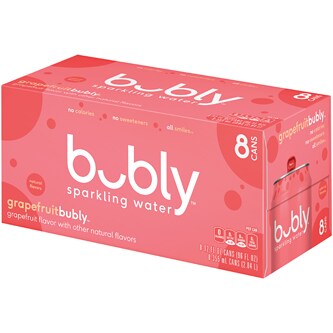 Bubly Sparkling Water, Grapefruit, Cans