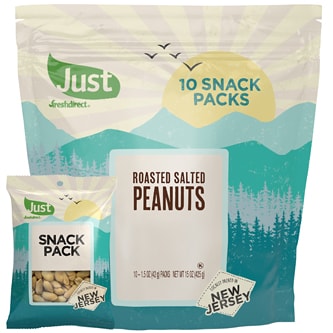 Just FreshDirect Roasted Salted Peanuts Snack Packs