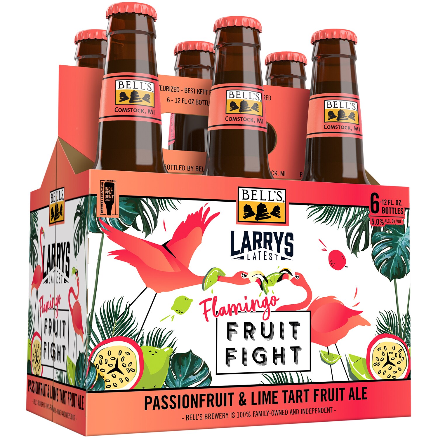 Bell's Larry's Latest Flamingo Fruit Fight Ale, Glass Bottles
