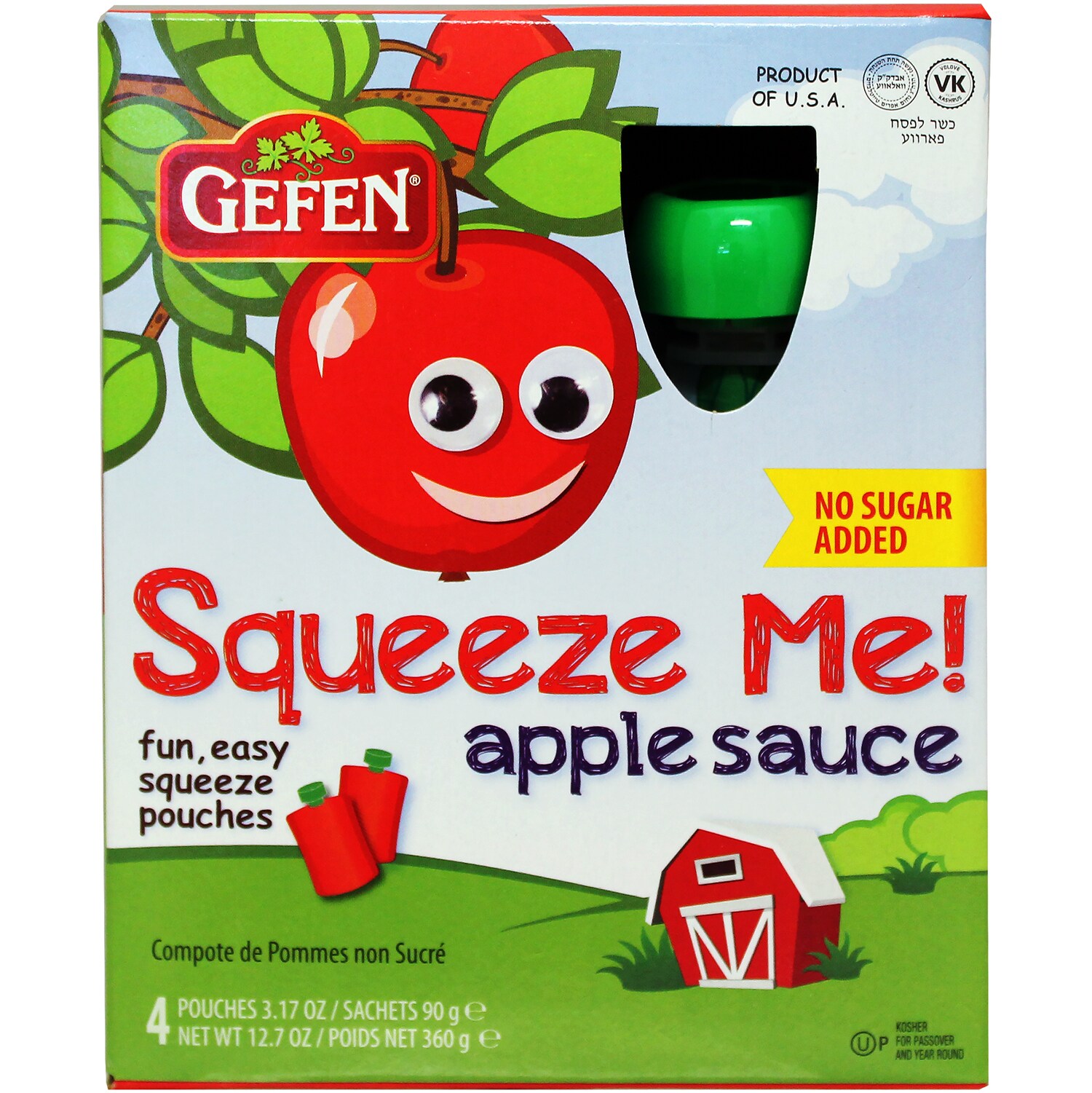 Gefen Squeeze Me Apple Sauce Pouches