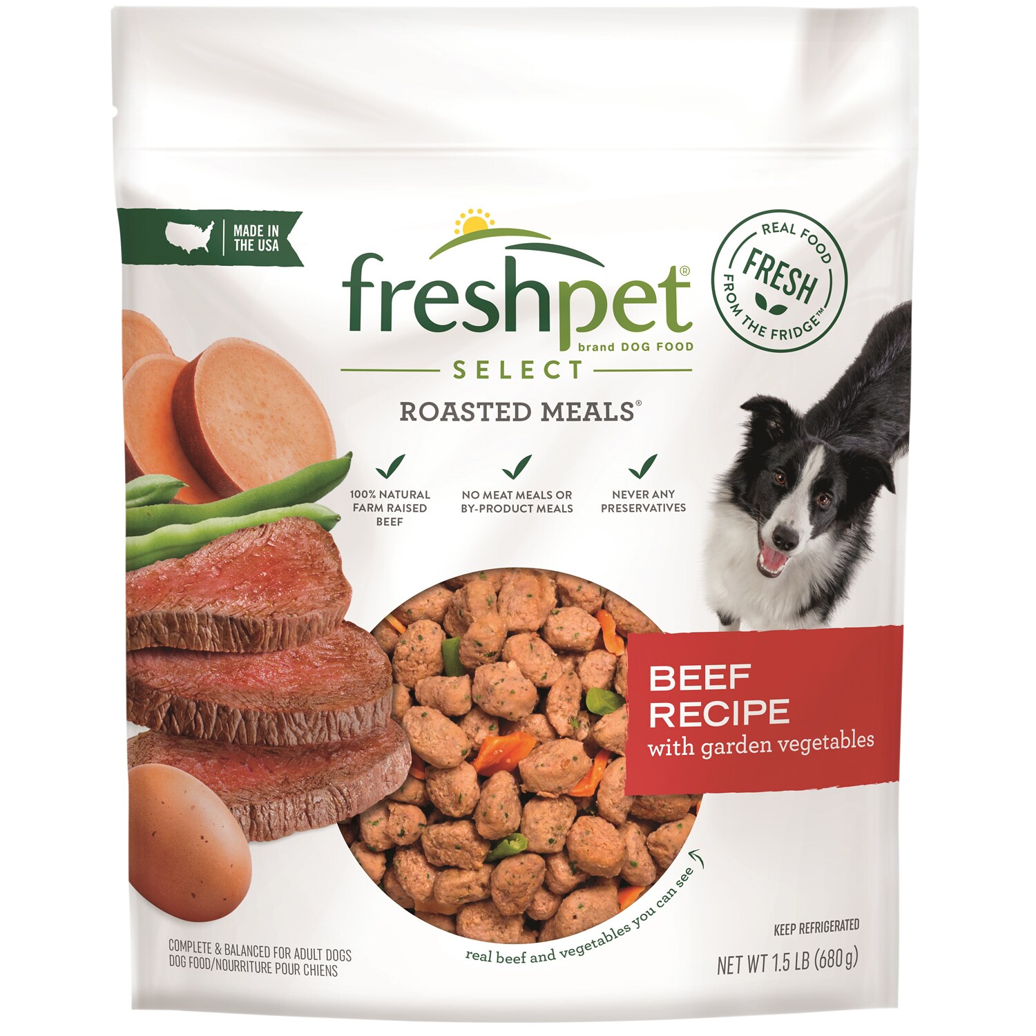 Freshpet Select Roasted Meals Refrigerated Dog Food, Beef Recipe