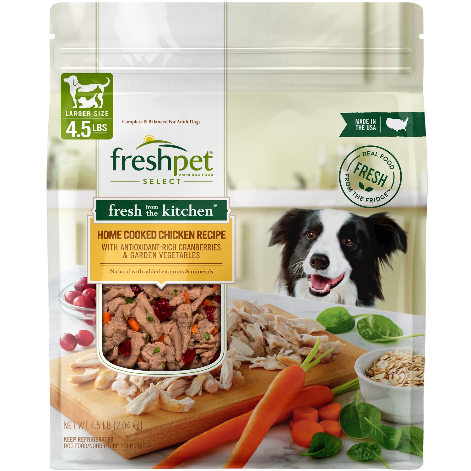 Freshpet Select Fresh From The Kitchen Refrigerated Dog Food, Home Cooked Chicken Recipe