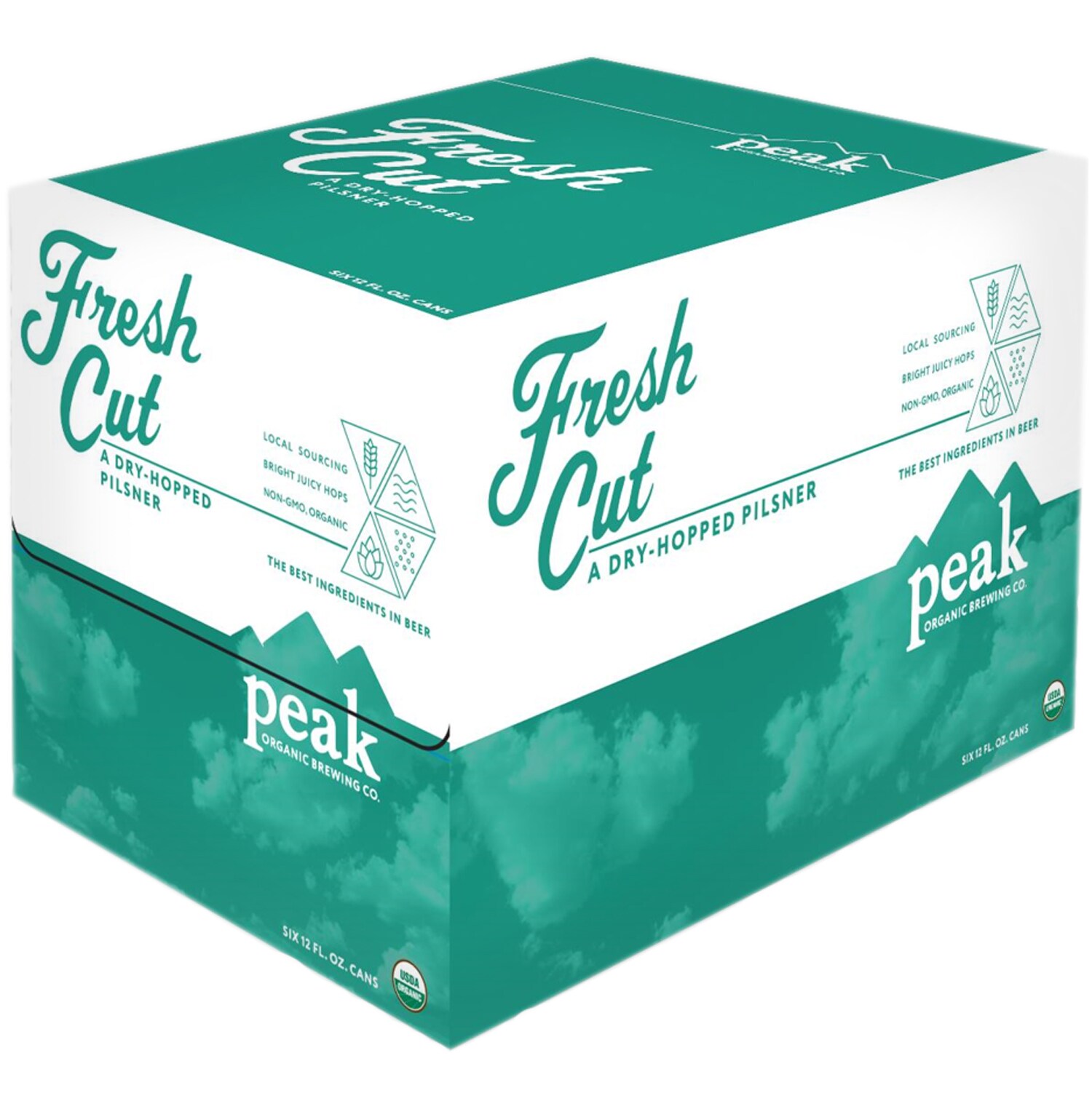 Peak Organic Fresh Cut Dry-Hopped Pilsner, Cans