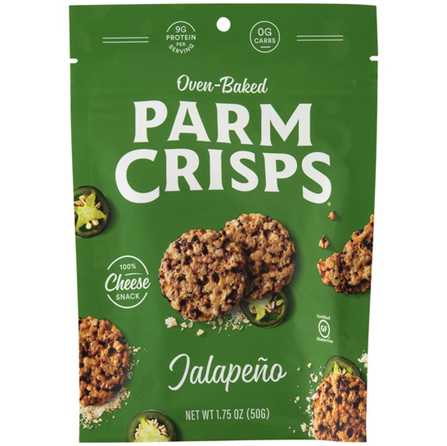 ParmCrisps Oven-Baked Cheese Snack, Jalapeño