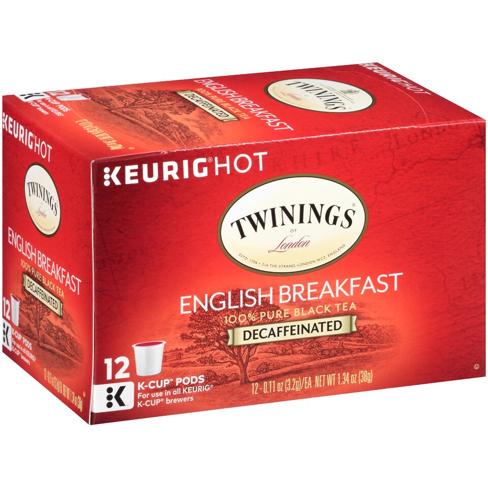 Twinings English Breakfast Decaf Tea, K-Cups
