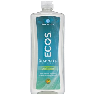 ECOS Dishmate Dish Liquid, Free & Clear