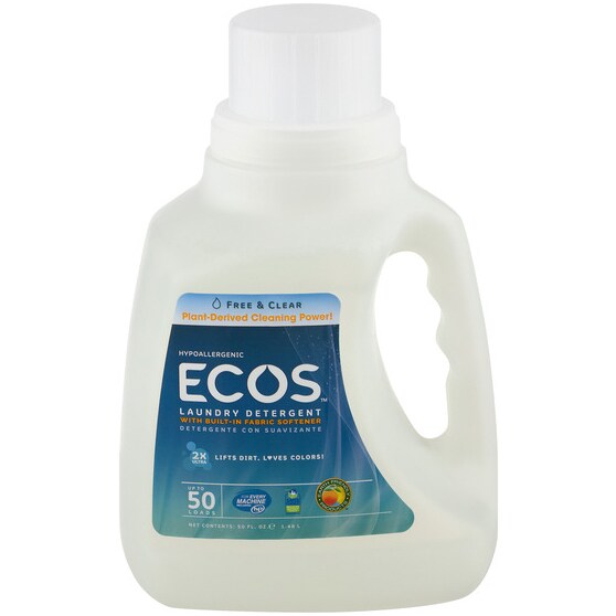 ECOS Hypoallergenic Liquid Laundry Detergent, Free & Clear