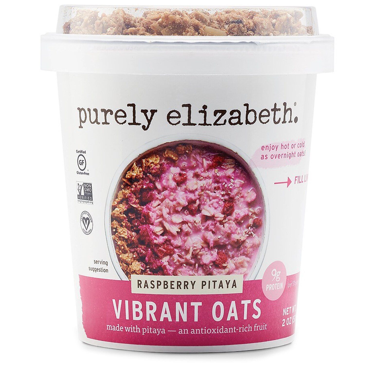 Purely Elizabeth Vibrant Oats, Raspberry Pitaya