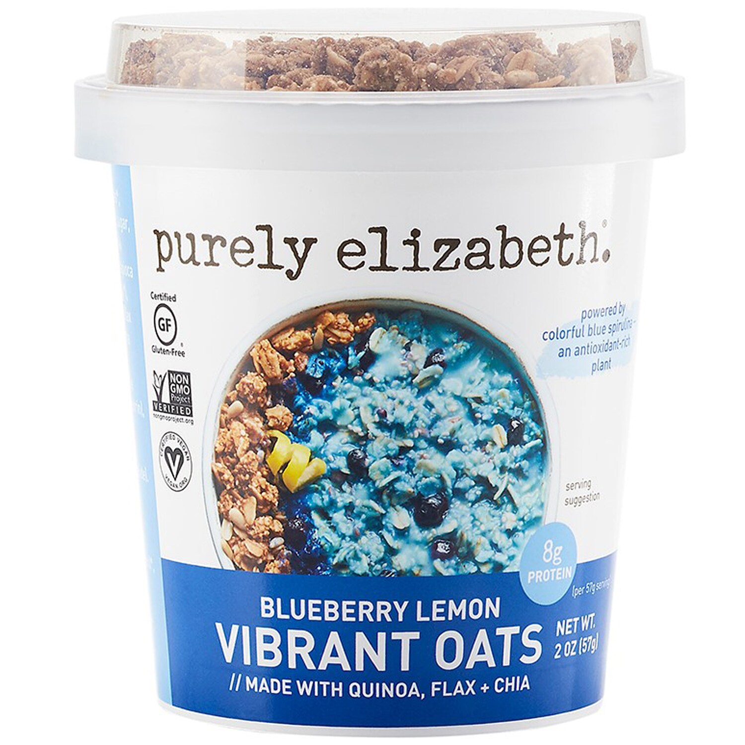 Purely Elizabeth Vibrant Oats, Blueberry Lemon
