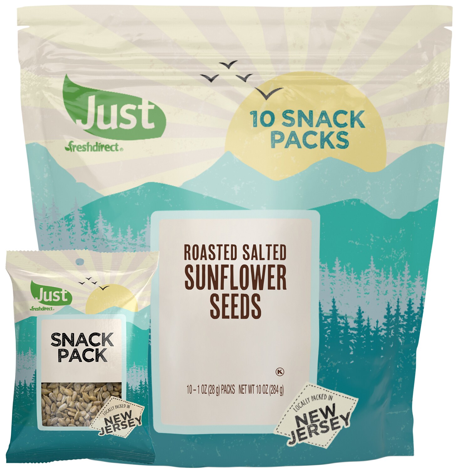 Just FreshDirect Roasted Salted Sunflower Seeds Snack Packs
