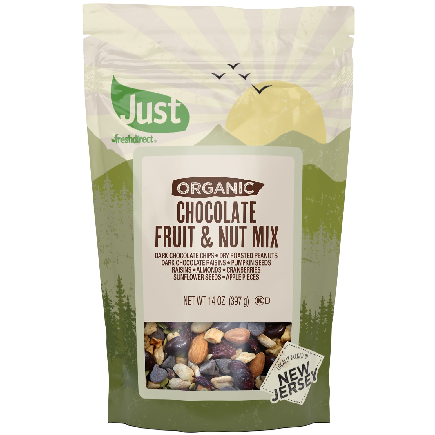 Just FreshDirect Organic Chocolate Fruit & Nut Mix
