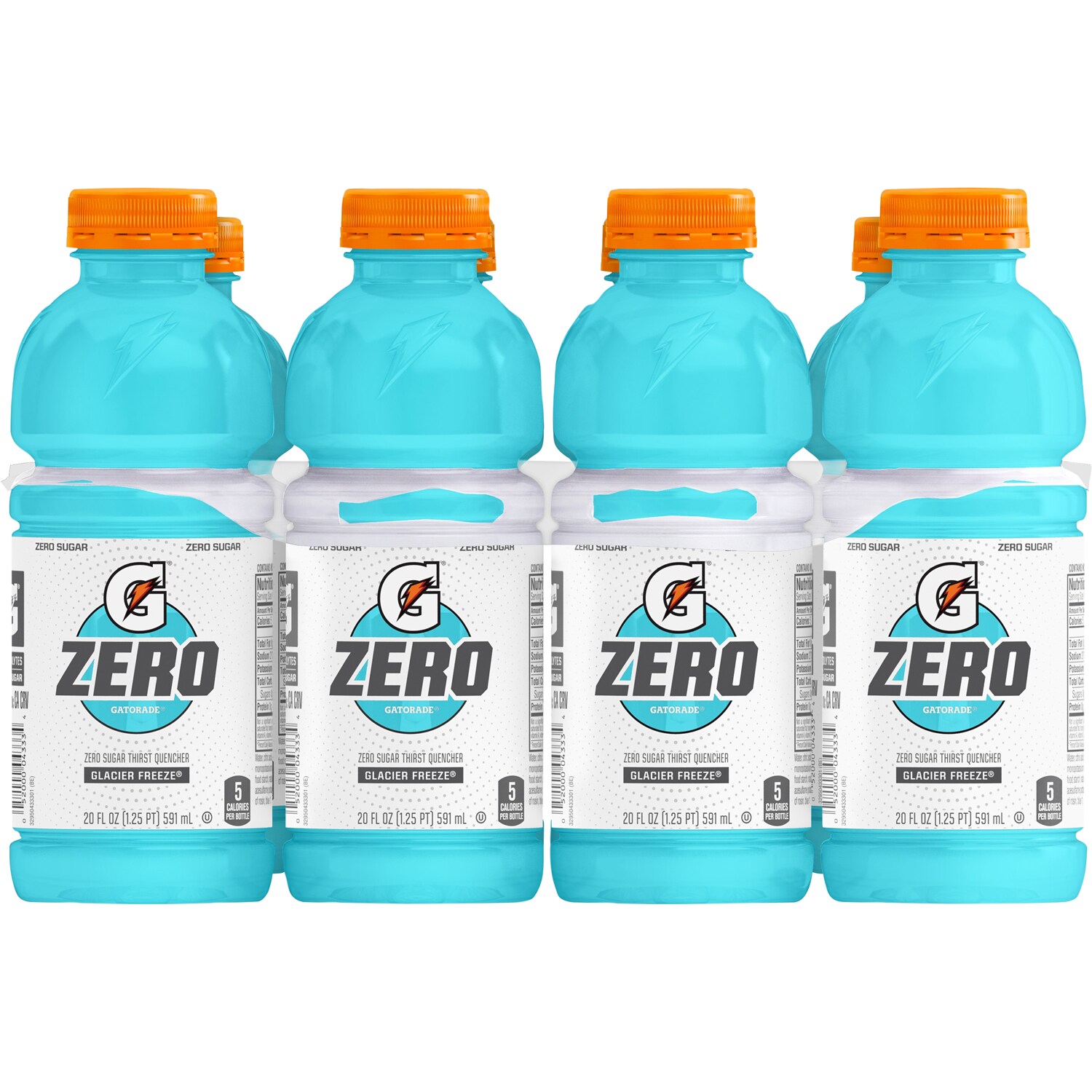 Gatorade Zero Sugar Thirst Quencher Sports Drink, Glacier Freeze, Plastic Bottles