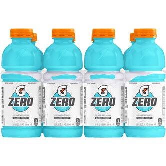 Gatorade Zero Sugar Thirst Quencher Sports Drink, Glacier Freeze, Plastic Bottles