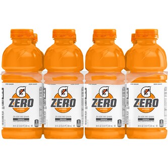 Gatorade Zero Sugar Thirst Quencher Sports Drink, Orange, Plastic Bottles