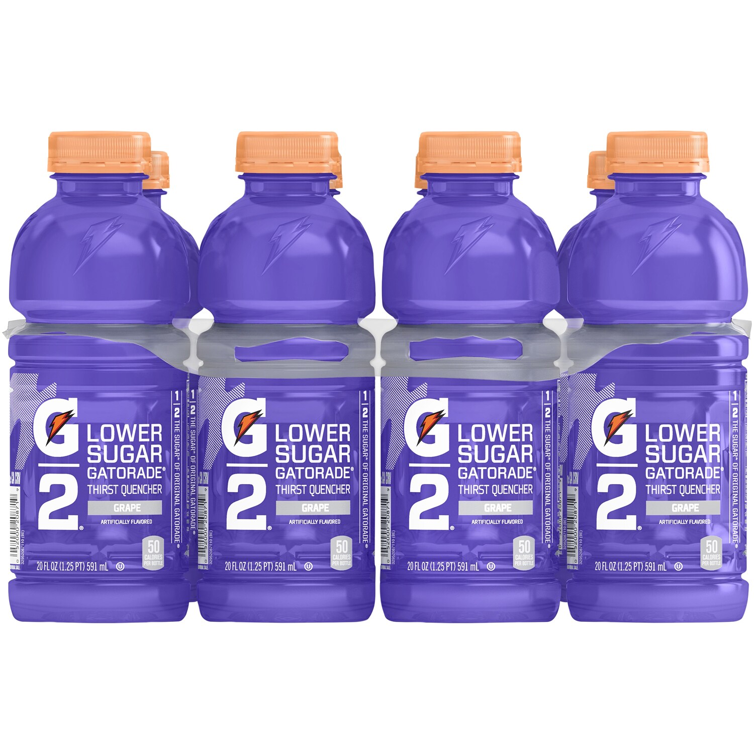 Gatorade G2 Lower Sugar Thirst Quencher Sports Drink, Grape, Plastic Bottles