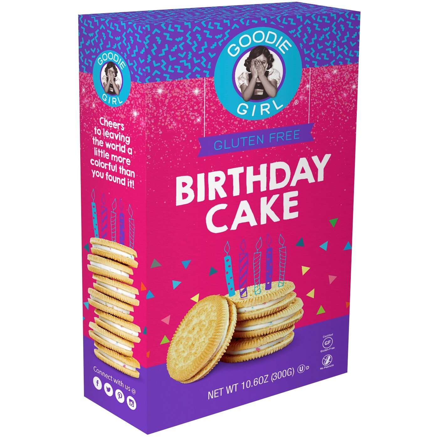 Goodie Girl Gluten Free Sandwich Cookies, Birthday Cake
