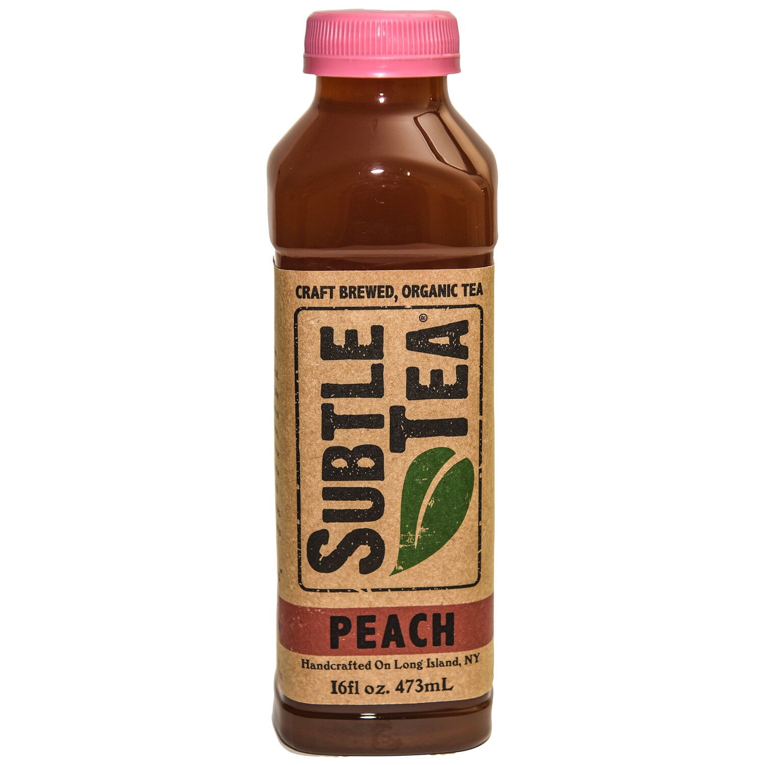 Subtle Tea Craft Brewed Organic Tea, Peach, Plastic Bottle