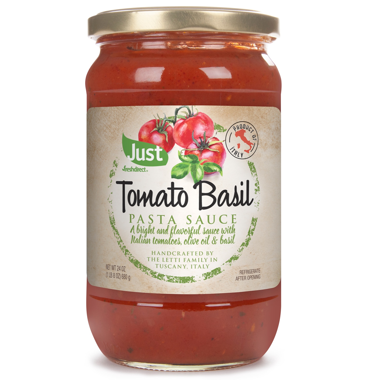 Just FreshDirect Tomato Basil Pasta Sauce