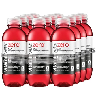 vitaminwater zero nutrient enhanced water beverage, xxx (açai-blueberry-pomegranate), Plastic Bottles