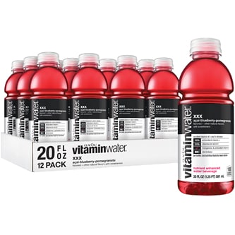 vitaminwater nutrient enhanced water beverage, xxx (açai-blueberry-pomegranate), Plastic Bottles