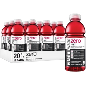 vitaminwater zero nutrient enhanced water beverage, xxx (açai-blueberry-pomegranate), Plastic Bottles