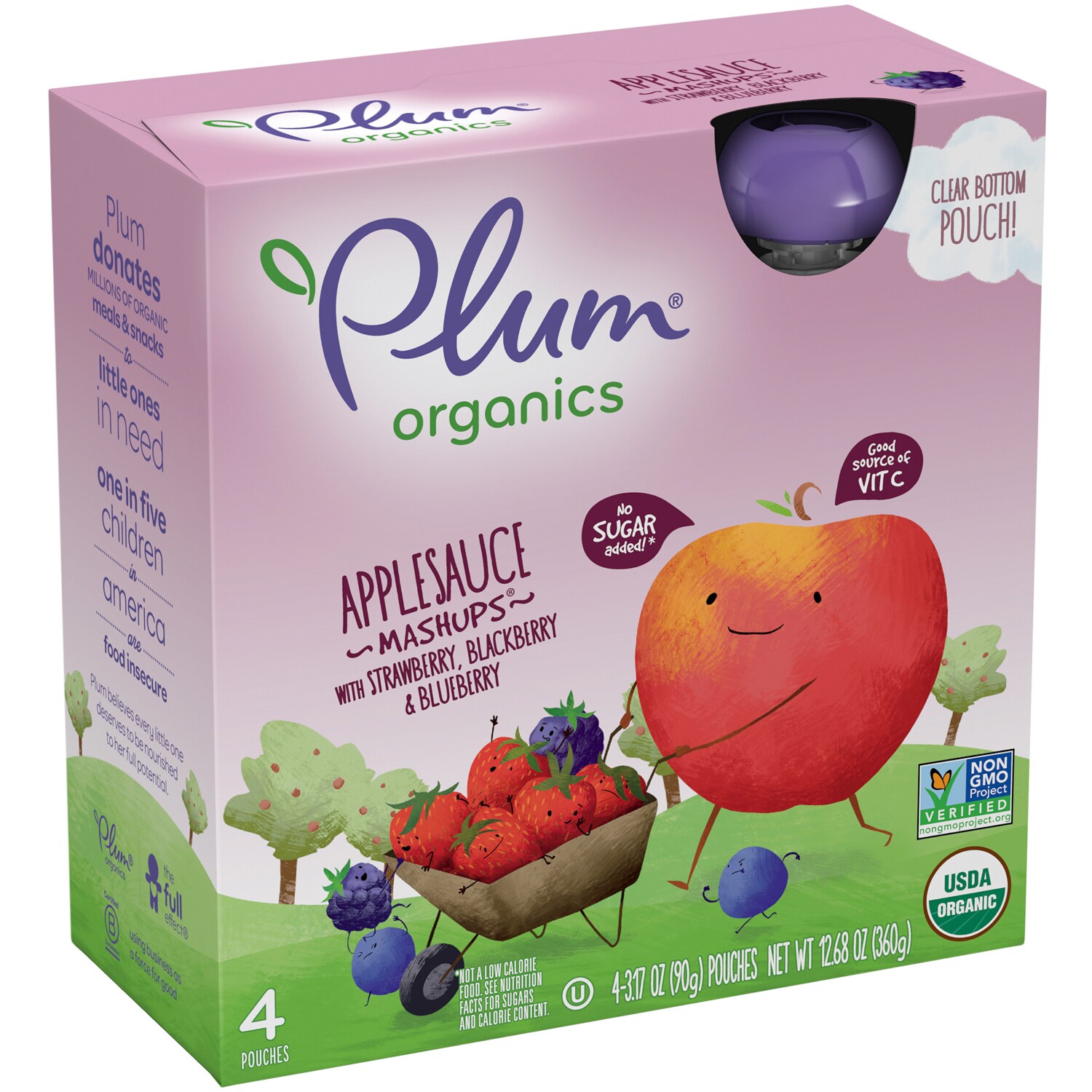 Plum Organics Applesauce Mashups, Strawberry, Blackberry & Blueberry