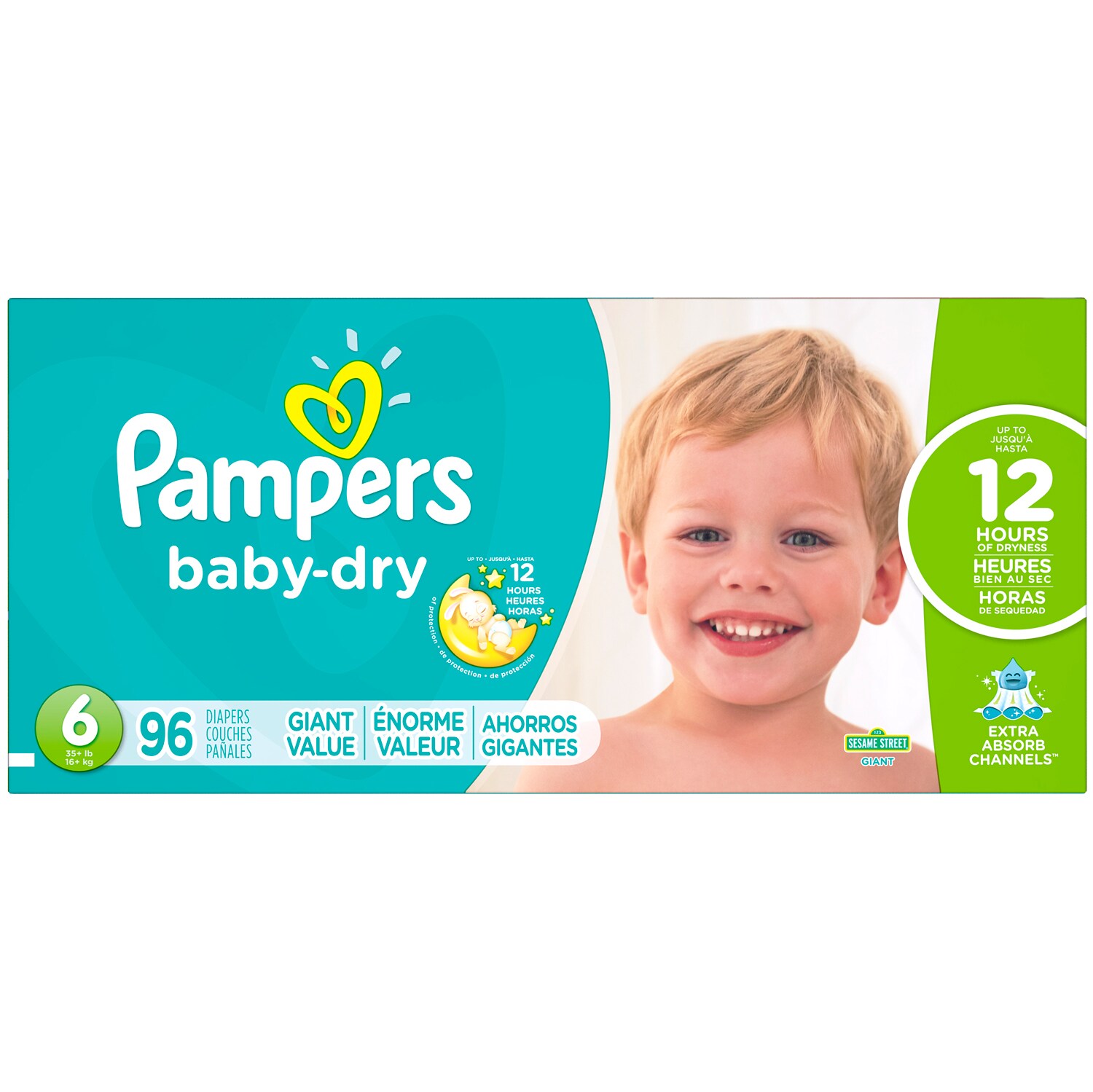 Pampers Baby Dry Diapers, Size 6, 35+ lb
