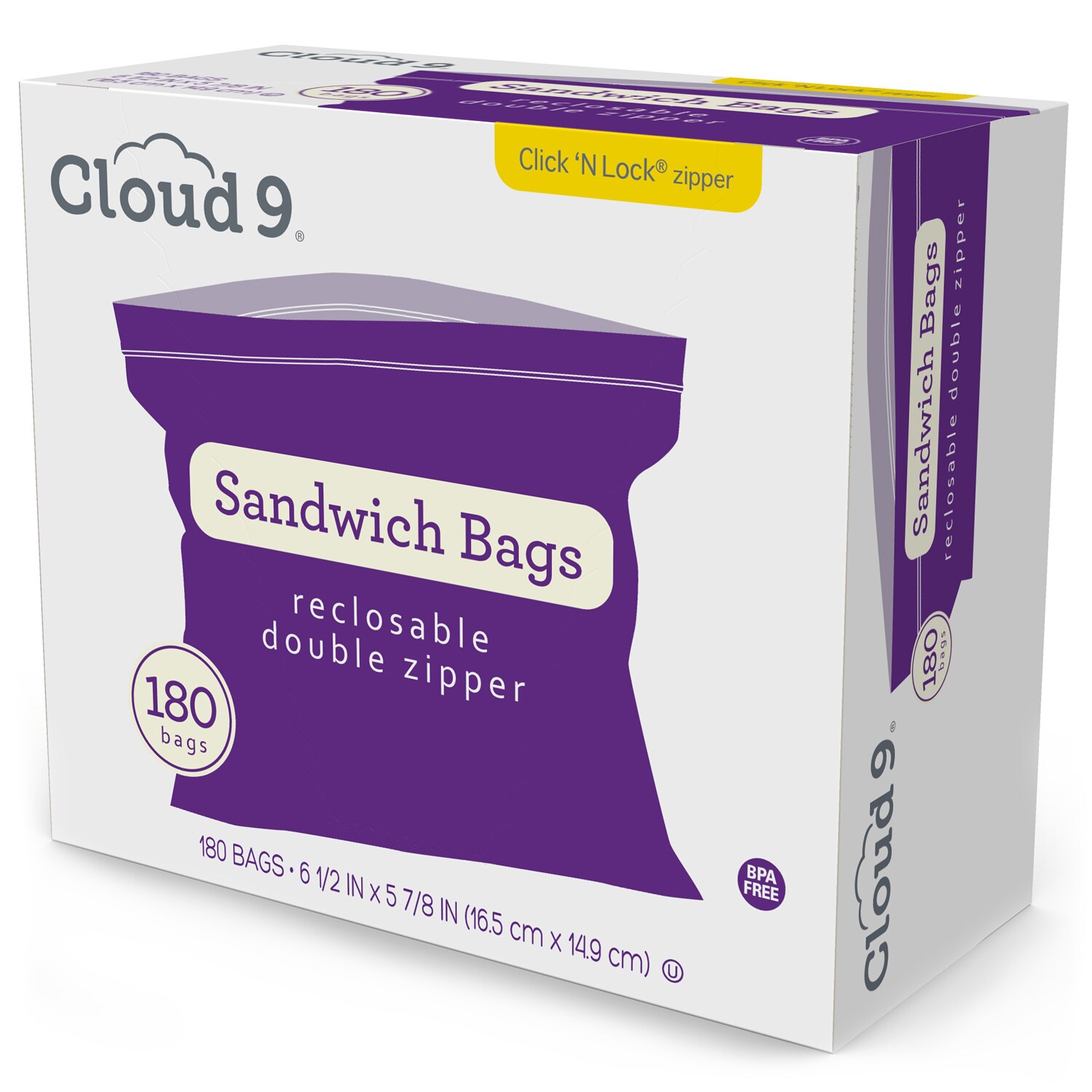 Cloud 9 Reclosable Sandwich Bags
