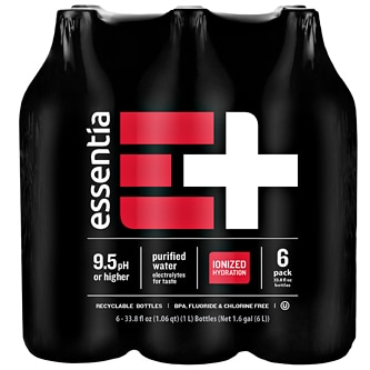 Essentia Alkaline Water, Plastic Bottles