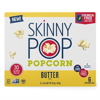 SkinnyPop Microwave Popcorn, Butter