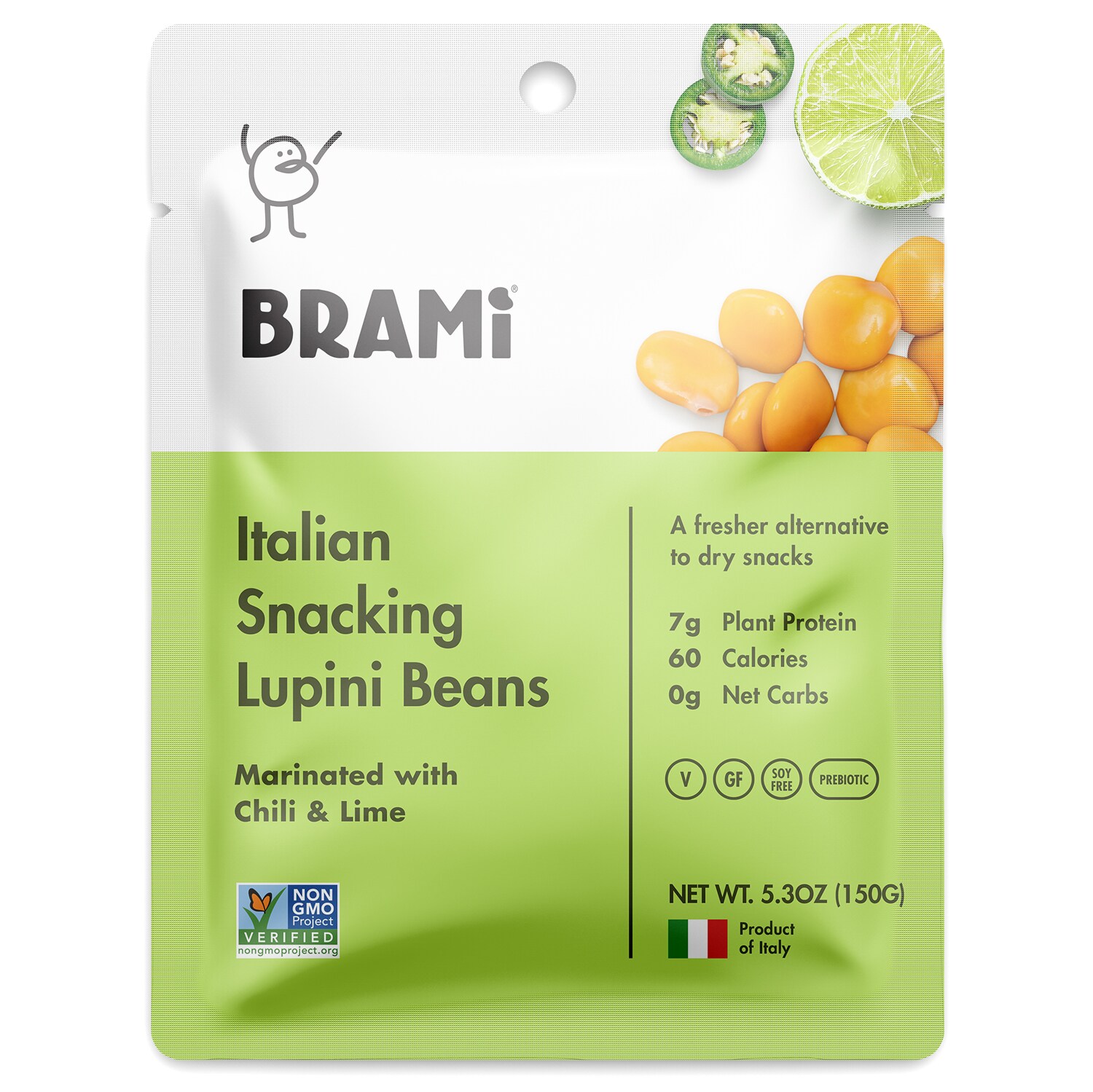 Brami Snacking Lupini Beans, Chili & Lime