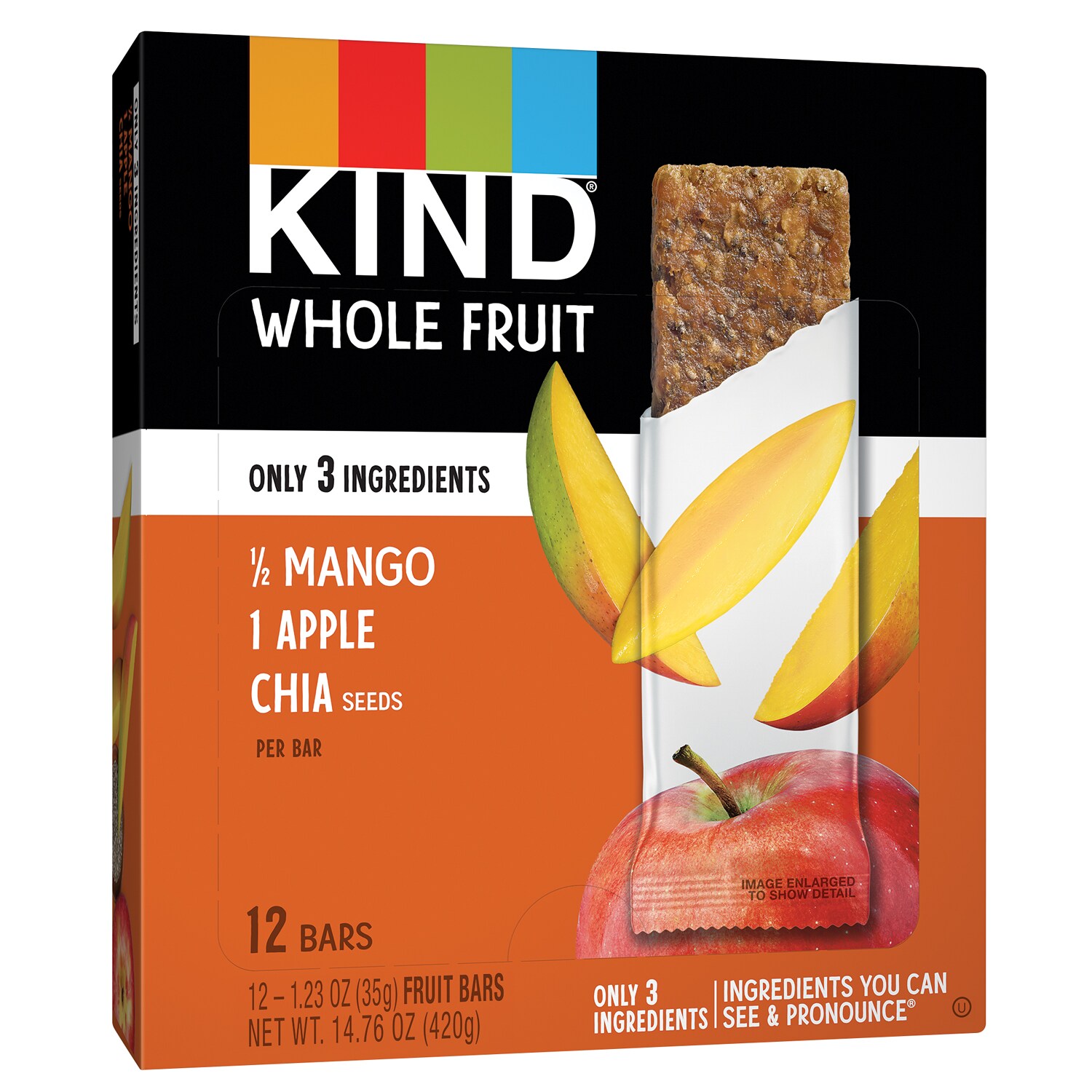 KIND Whole Fruit Bars, Mango, Apple, Chia