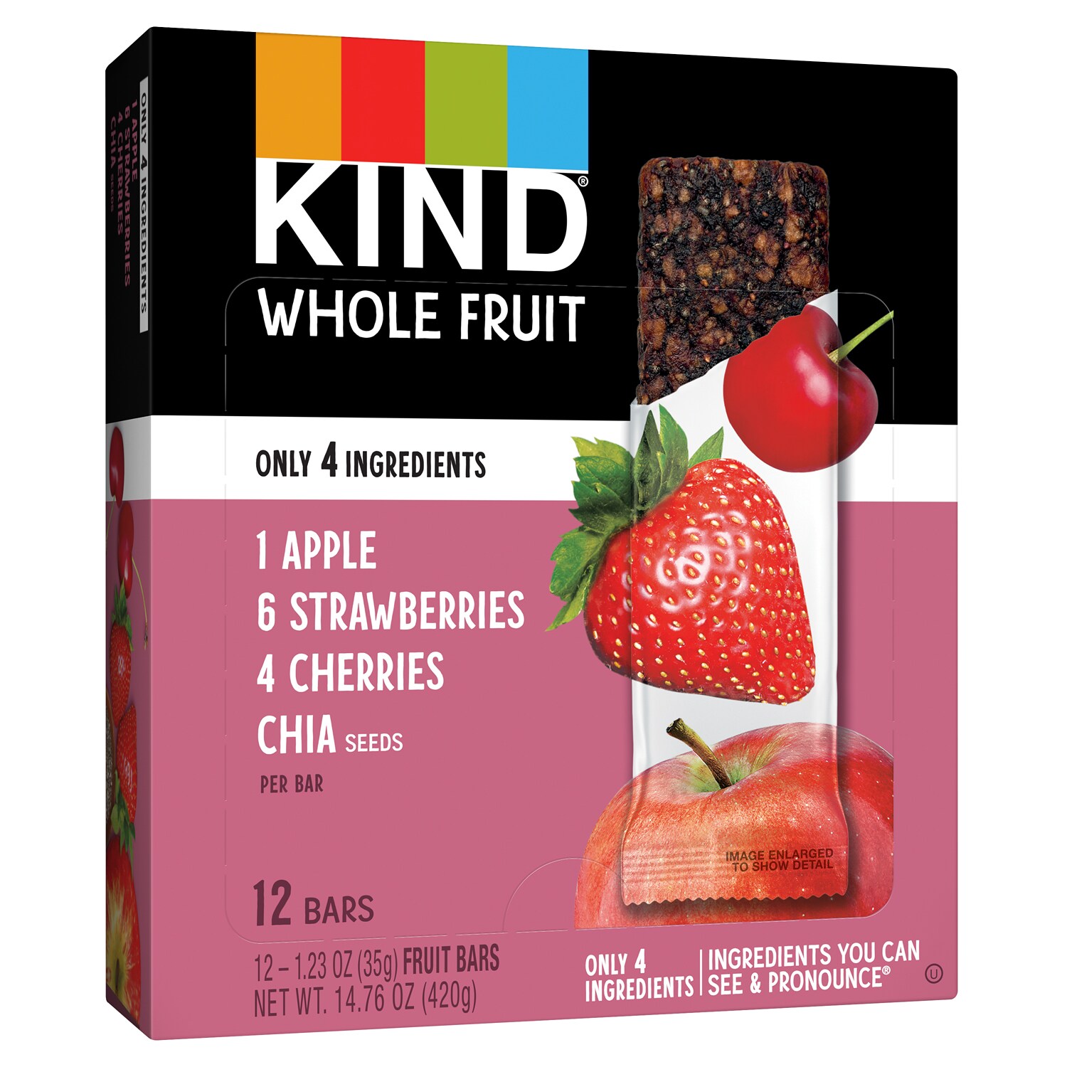 KIND Whole Fruit Bars, Apple, Strawberry, Cherry, Chia