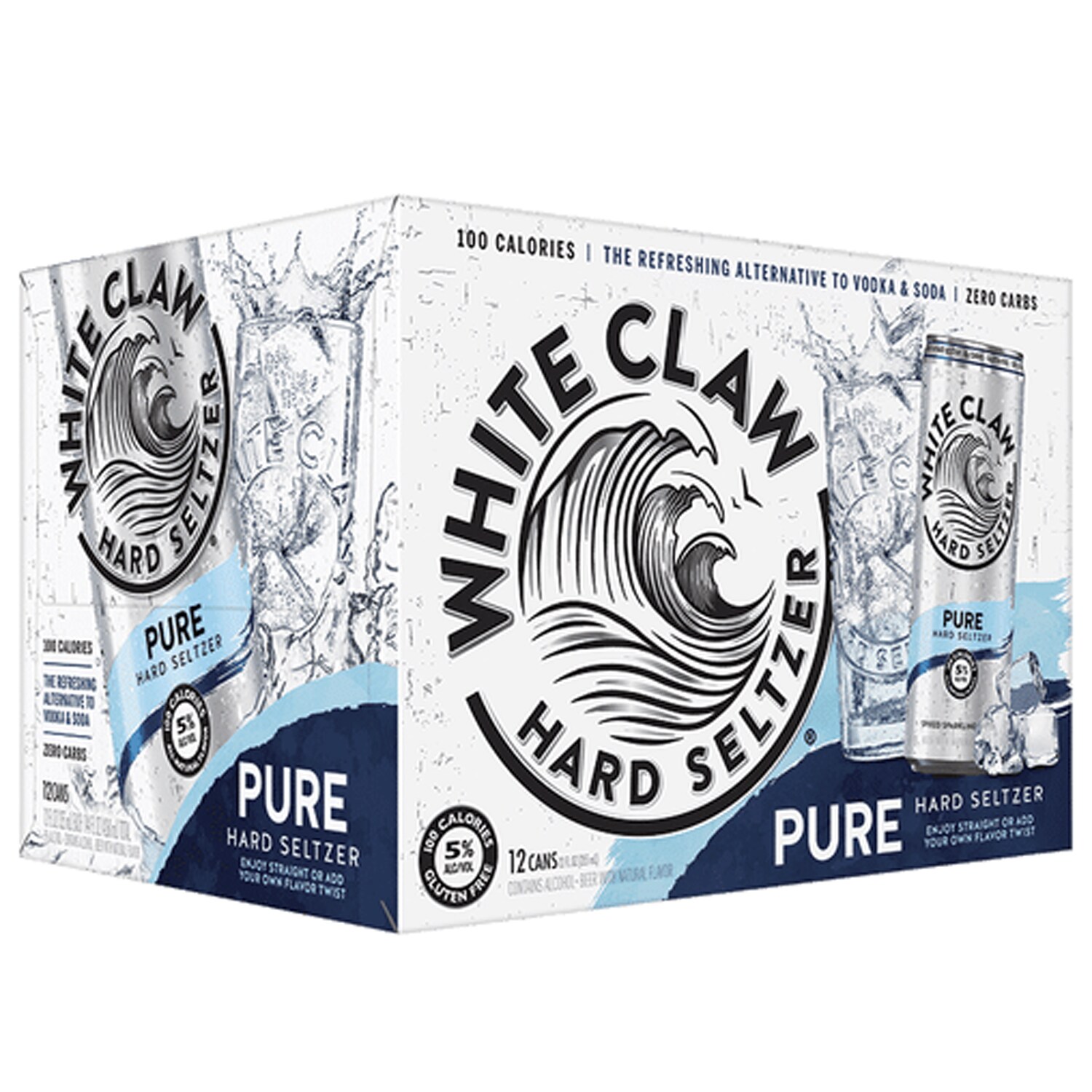White Claw Hard Seltzer, Pure, Cans