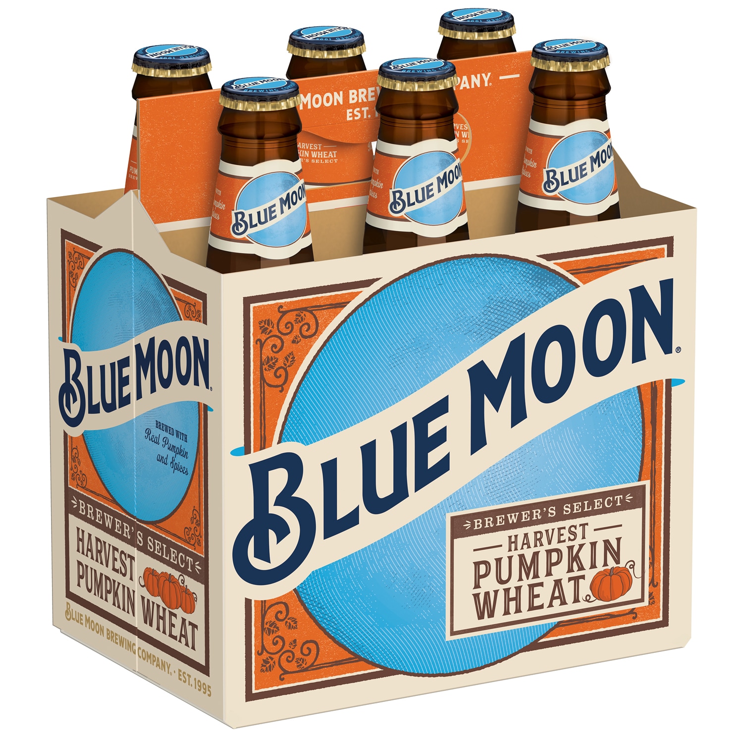 Blue Moon Pumpkin Harvest Wheat, Glass Bottles