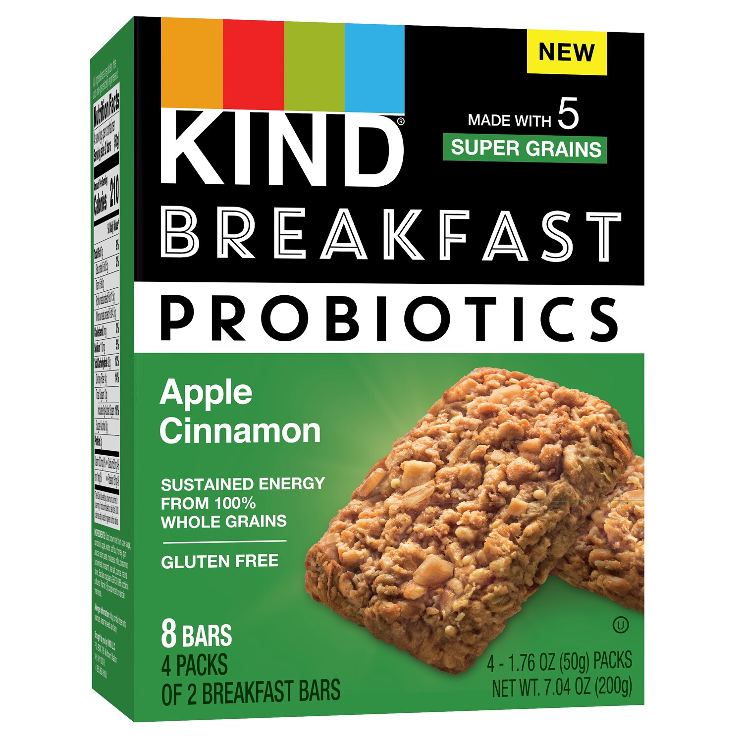 KIND Breakfast Probiotics Bars, Apple Cinnamon