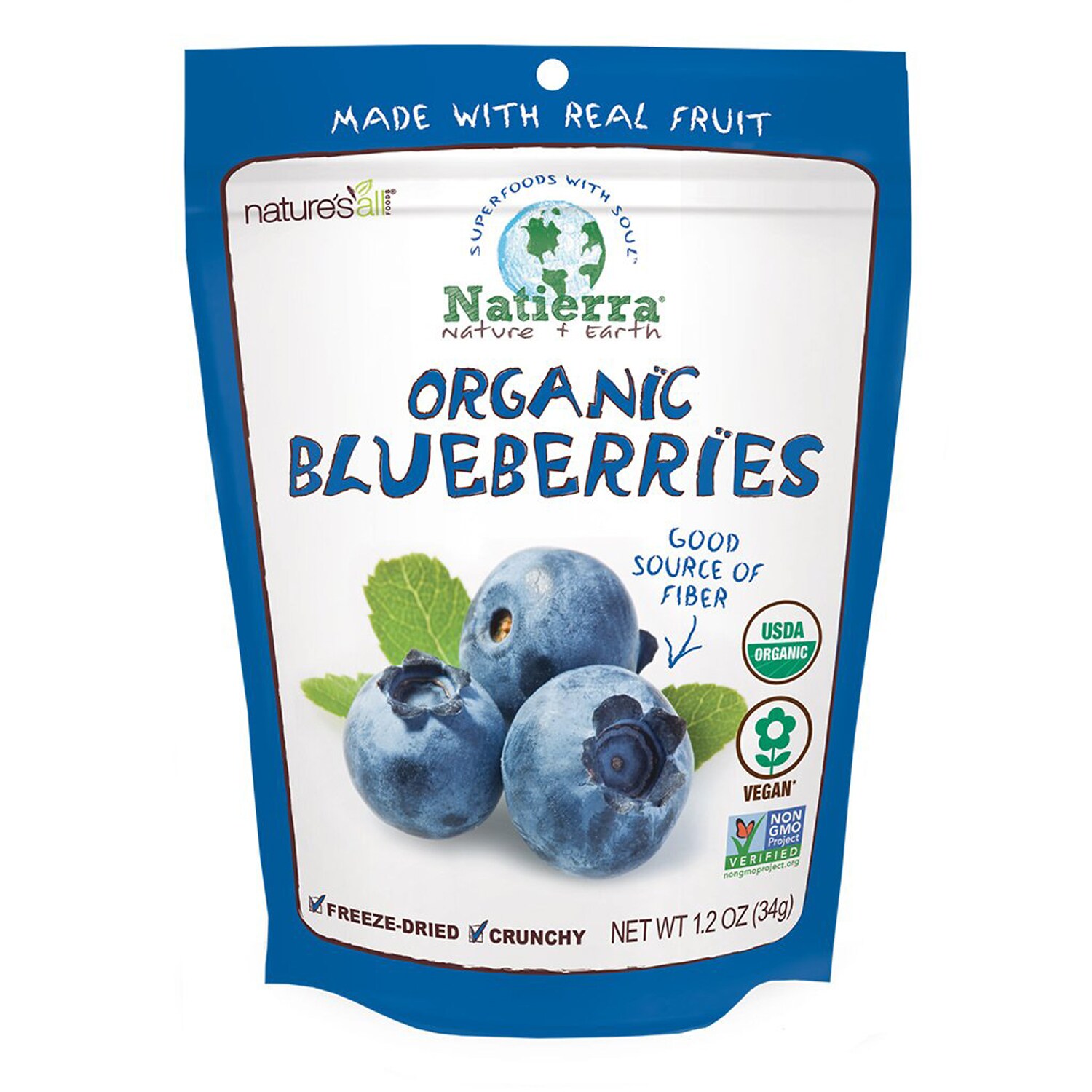 Natierra Freeze-Dried Organic Blueberries