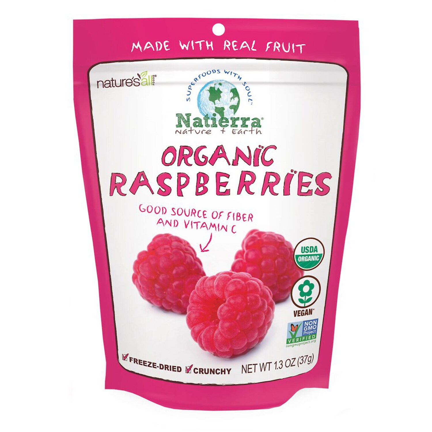 Natierra Freeze-Dried Organic Raspberries