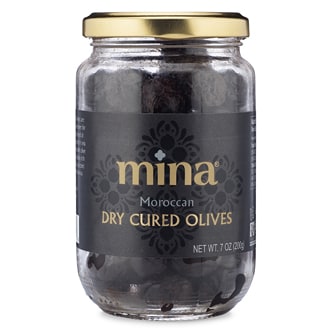 Mina Moroccan Dry Cured Black Olives