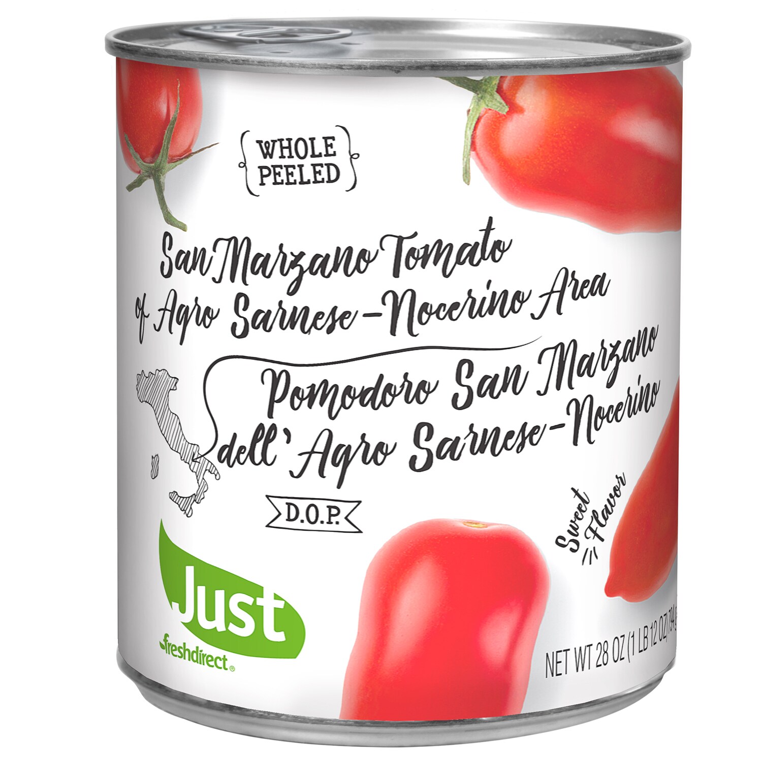 Just FreshDirect San Marzano DOP Whole Peeled Tomatoes