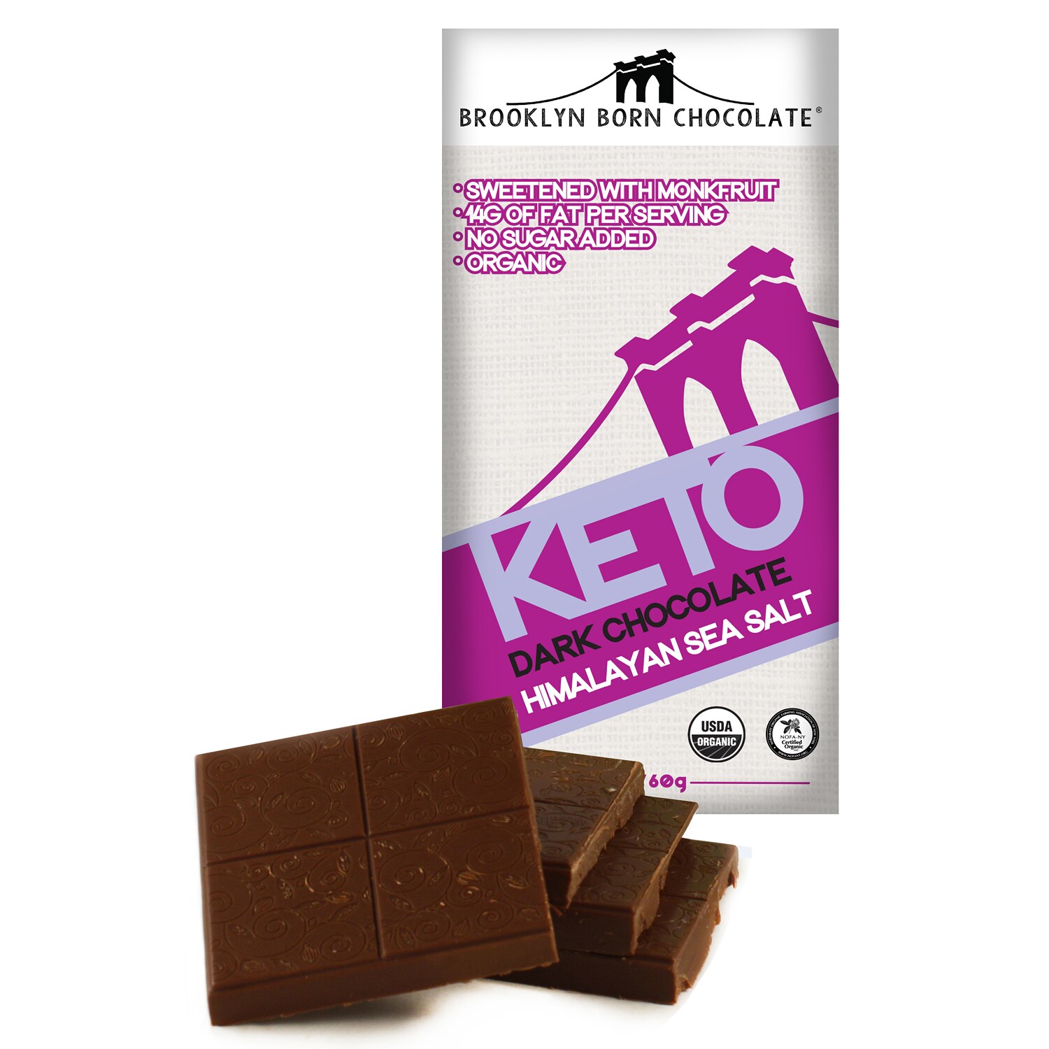 Brooklyn Born Himalayan Sea Salt Dark Chocolate Keto Bar