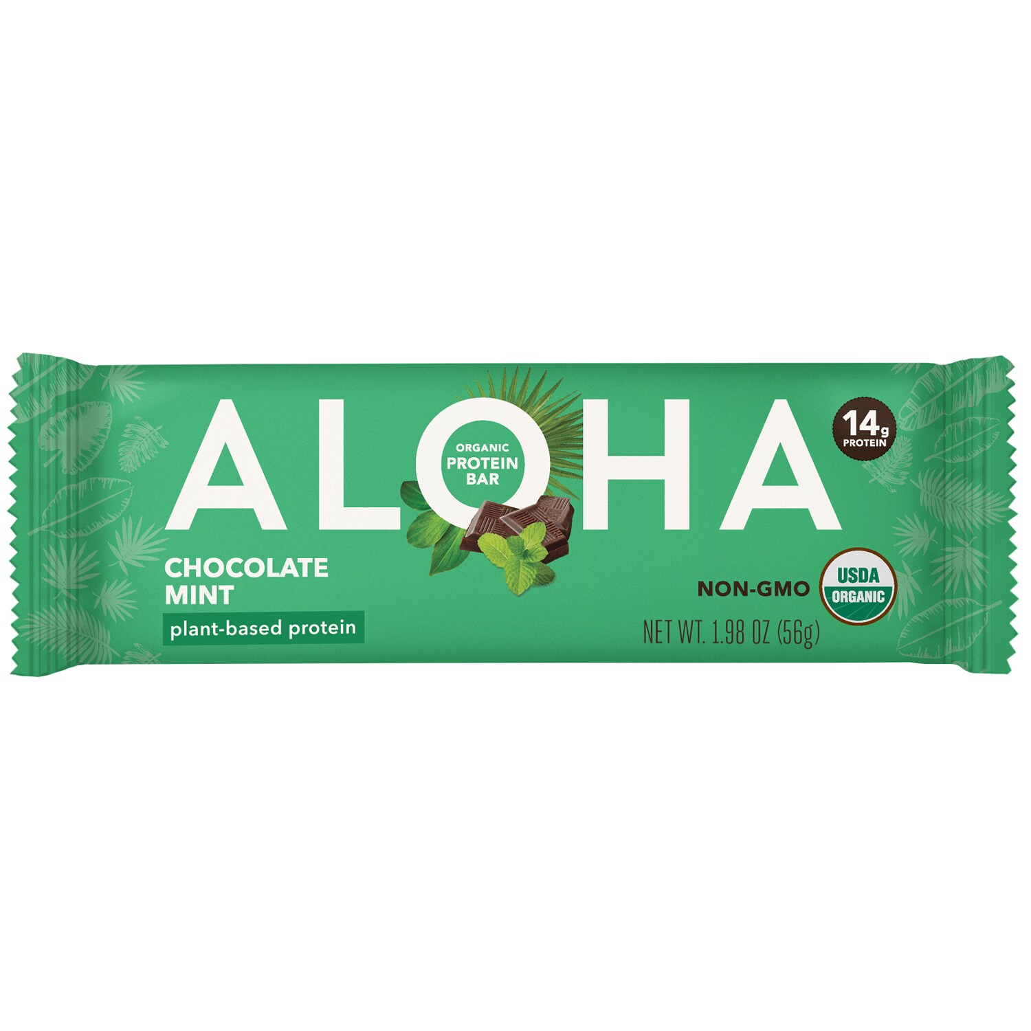 Aloha Organic Plant-Based Protein Bar, Chocolate Mint