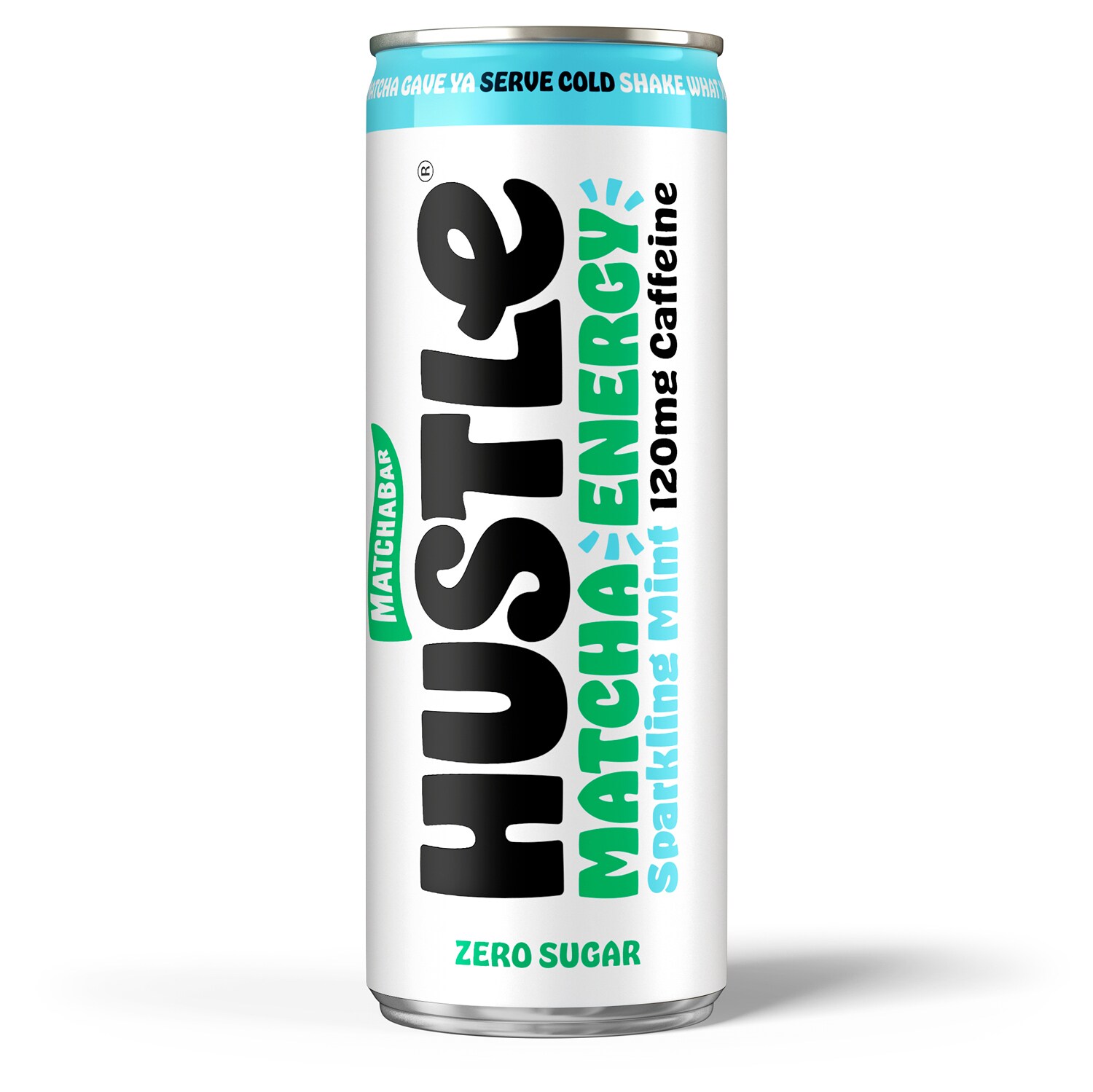 MatchaBar Hustle Zero Sugar Matcha Energy Drink, Sparkling Mint, Can
