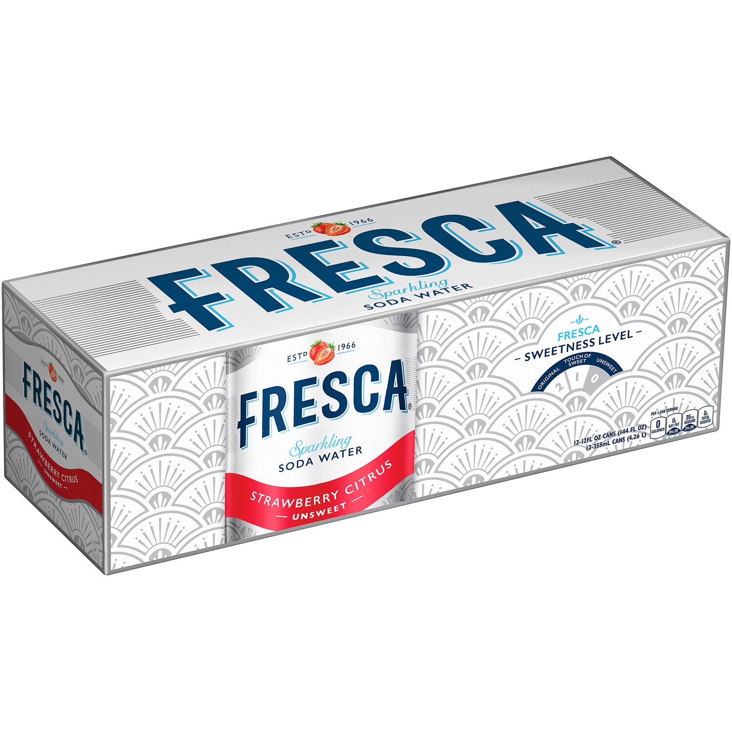 Fresca Sparkling Soda Water, Strawberry Citrus, Cans