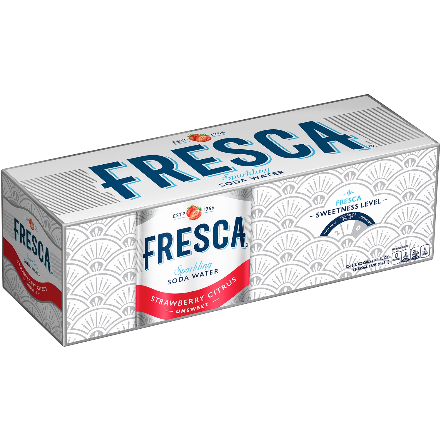 Fresca Sparkling Soda Water, Strawberry Citrus, Cans