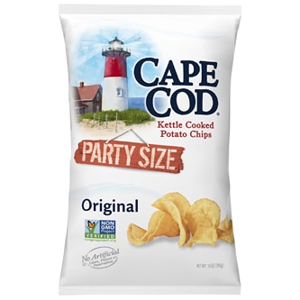 Cape Cod Kettle Cooked Potato Chips, Original, Party Size
