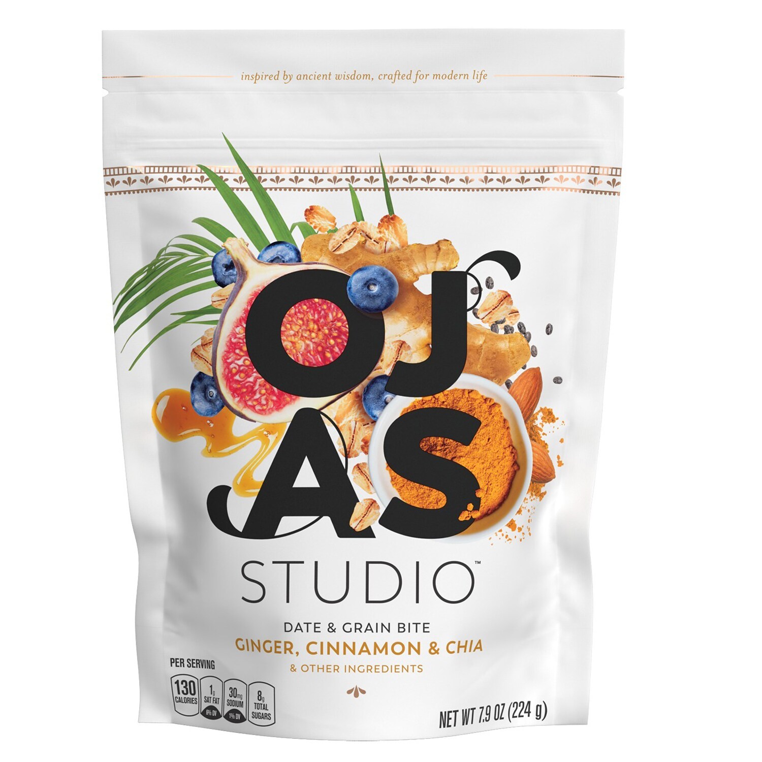 OJAS Studio Energy Bites, Ginger, Cinnamon & Chia