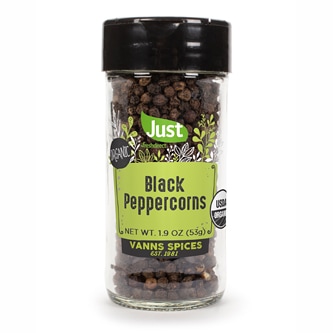 Just FreshDirect Organic Black Peppercorns, Refill