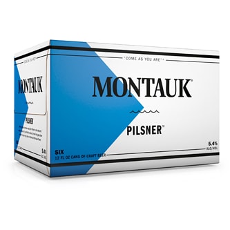 Montauk Brewing Pilsner, Cans